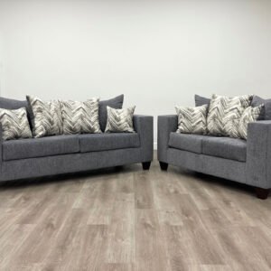 HH-110 Charcoal Sofa & Loveseat Set