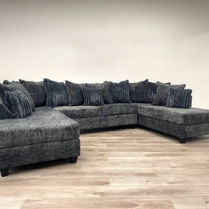 411 Charcoal - Double Chaise Sectional