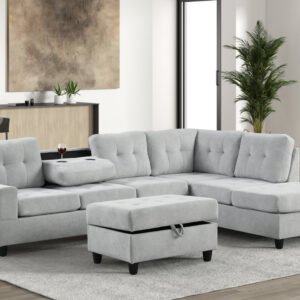 41Heights Reversible Sectional + Ottoman