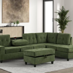 42Heights Reversible Sectional + Ottoman