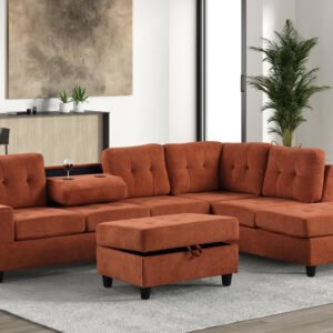 43Heights Reversible Sectional + Ottoman