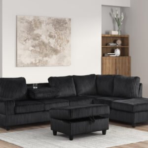 48Heights Reversible Sectional + Ottoman