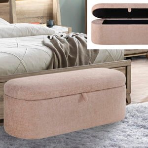 4924MV-BENCH PHILIPA STORAGE BENCH-MAUVE TWEED
