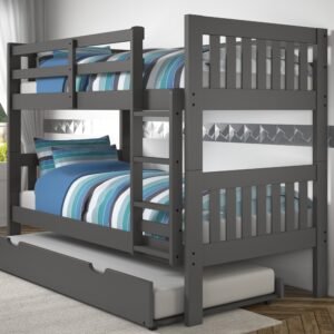 T/T Mission Bunkbed With Slat-Kits - Mattress Ready 1010-3TTDG Dark Grey