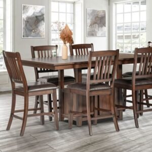 HH-D850 - Counter Height Table + 6 Chair Set