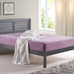 212-TAG Louver Bed Antique Grey Finish