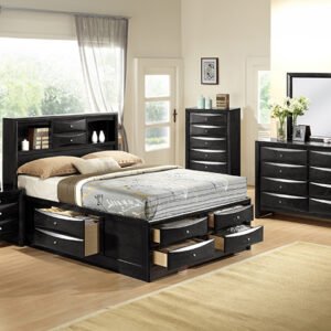 B4285 EMILY BLACK STORAGE BEDROOM SET