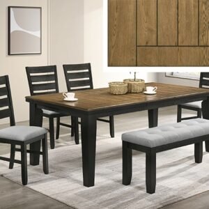 5PC BARDSTOWN WHEAT CHARCOAL DINING SET