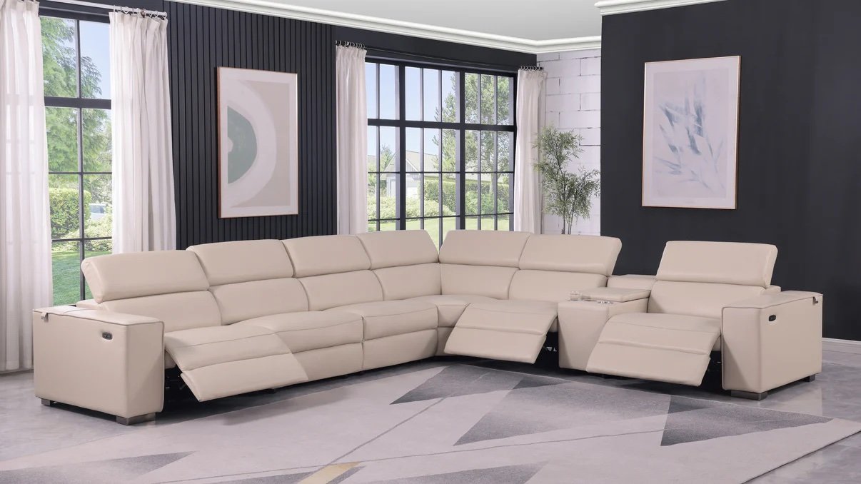 Sectional- MI-631-7Pcs Picasso (Beige 3 Power)
