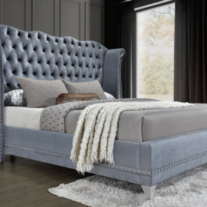 Luxor Grey Platform Bed - Queen-King