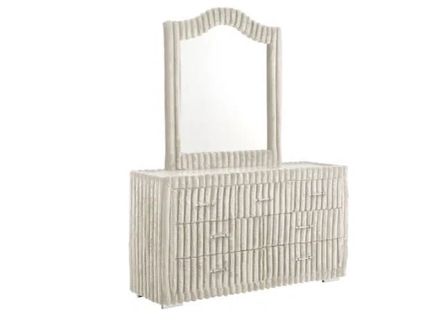 B3001 Melinda Queen/King Bedroom Set -(Cream) - Image 4