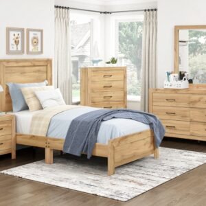 1534NAT 4PC Corbin Twin Bedroom Set