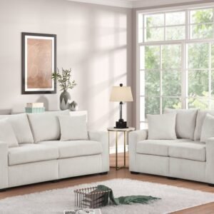 HH1125 2Pc Living  Room Set (Beige)