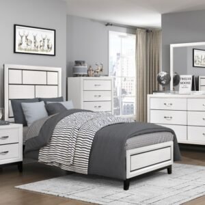 1645WHT 4PC Davi Twin Bedroom Set