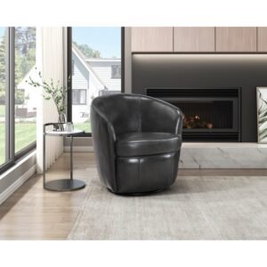 Brown Swivel Chair (All Top Grain Leather )