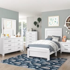 1534WHT Twin Bedroom Set