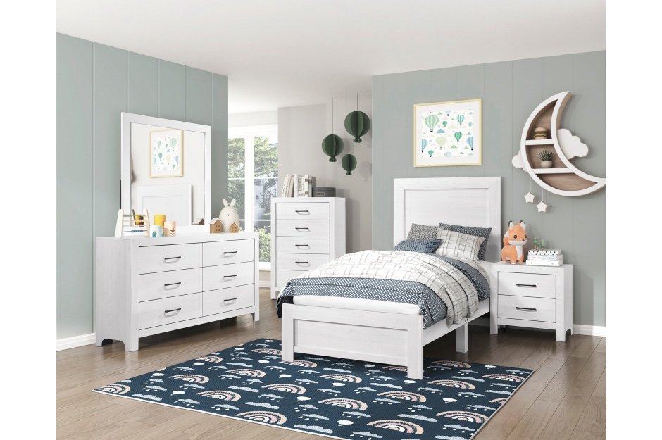 1534WHT Twin Bedroom Set