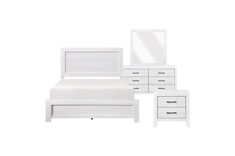 1534WHT Full Bedroom Set - Image 2