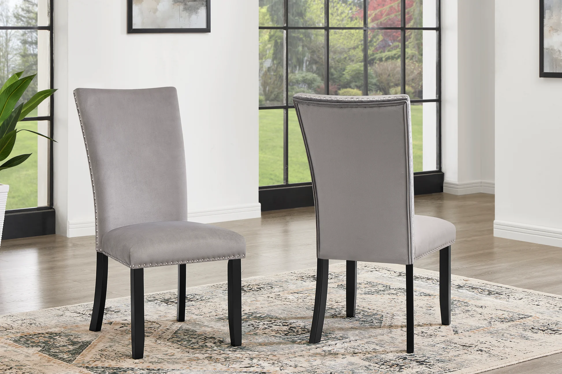 D180 Larry Dining Room Set (Grey) - Image 4