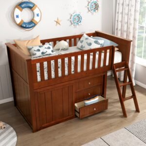 B2013LLDC-1*DR Low Loft Bunk with Dresser
