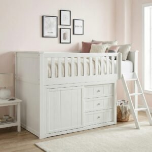 B2053LLW-1*DR Low Loft Bunk with Dresser
