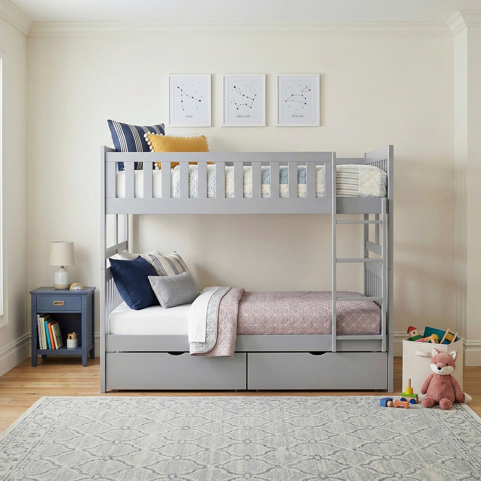 B2063FF-1*T Full/Full Bunk Bed with Storage Boxes