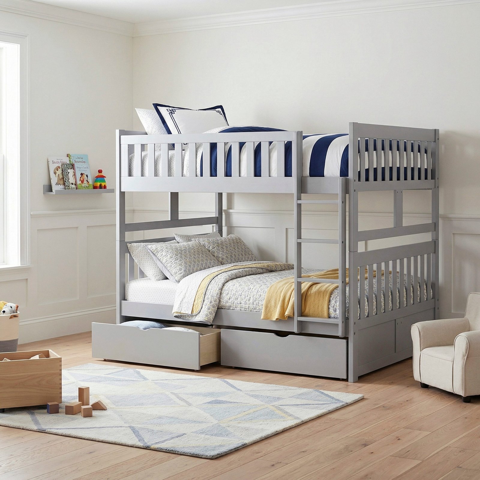 B2063FF-1*T Full/Full Bunk Bed with Storage Boxes - Image 2