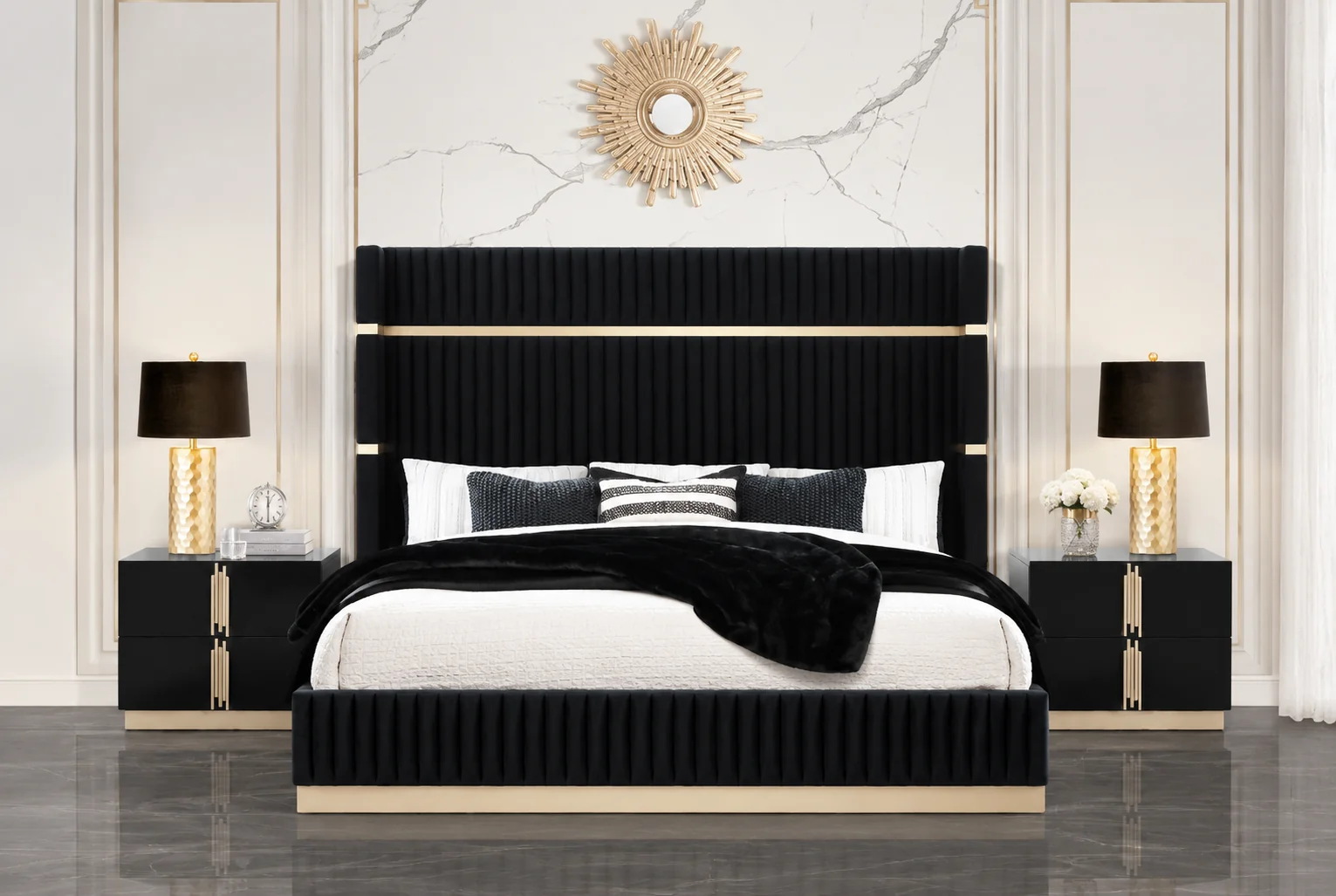B7550 Evon Bed (Black)