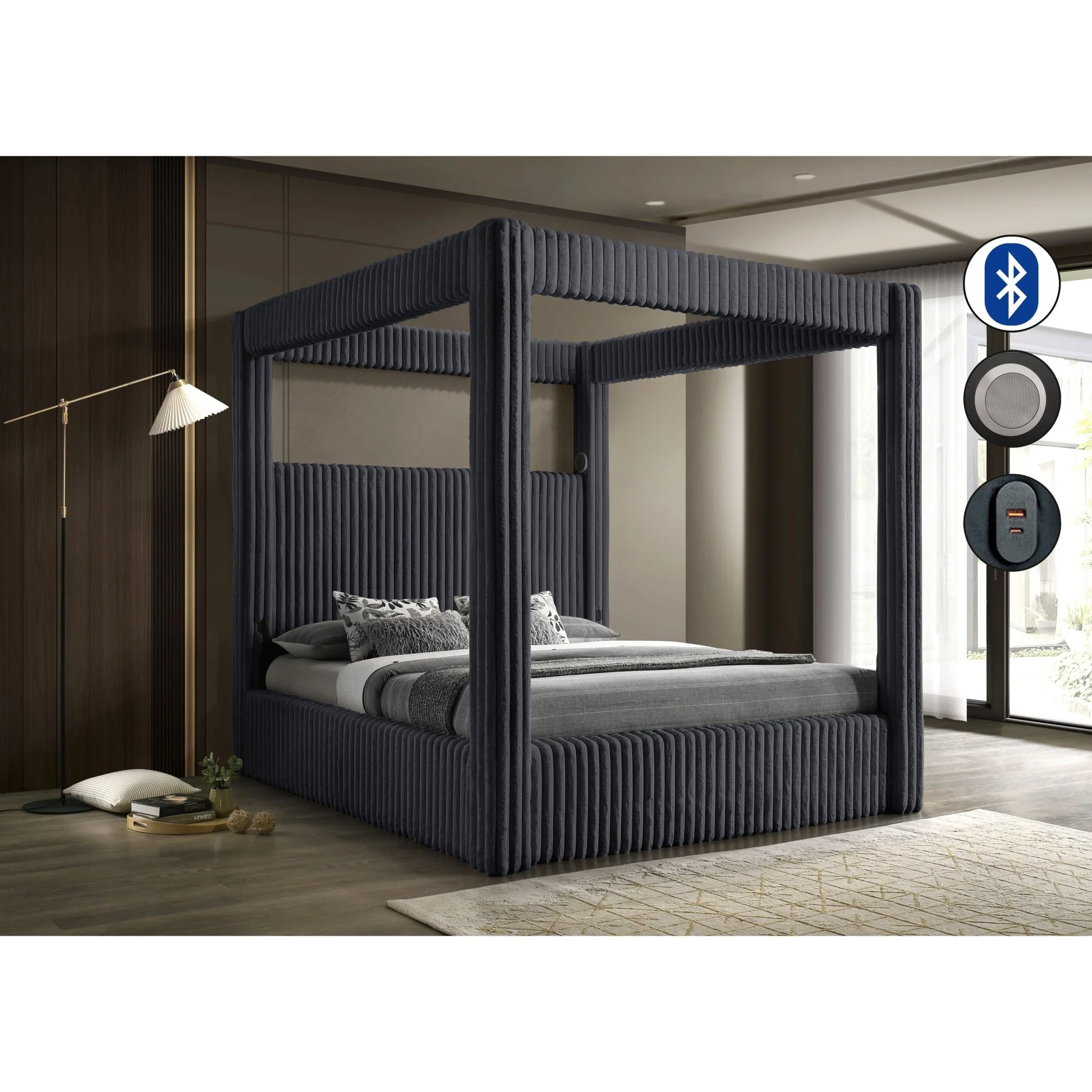Atlam Bed (Grey)