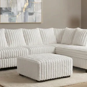 Gia Eggshell Sectional (White)