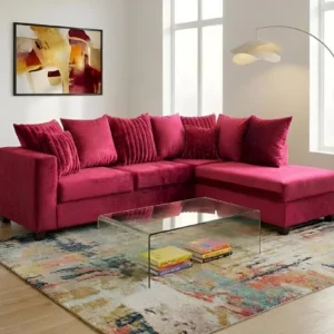 Kora Sectional (Fuchsia)