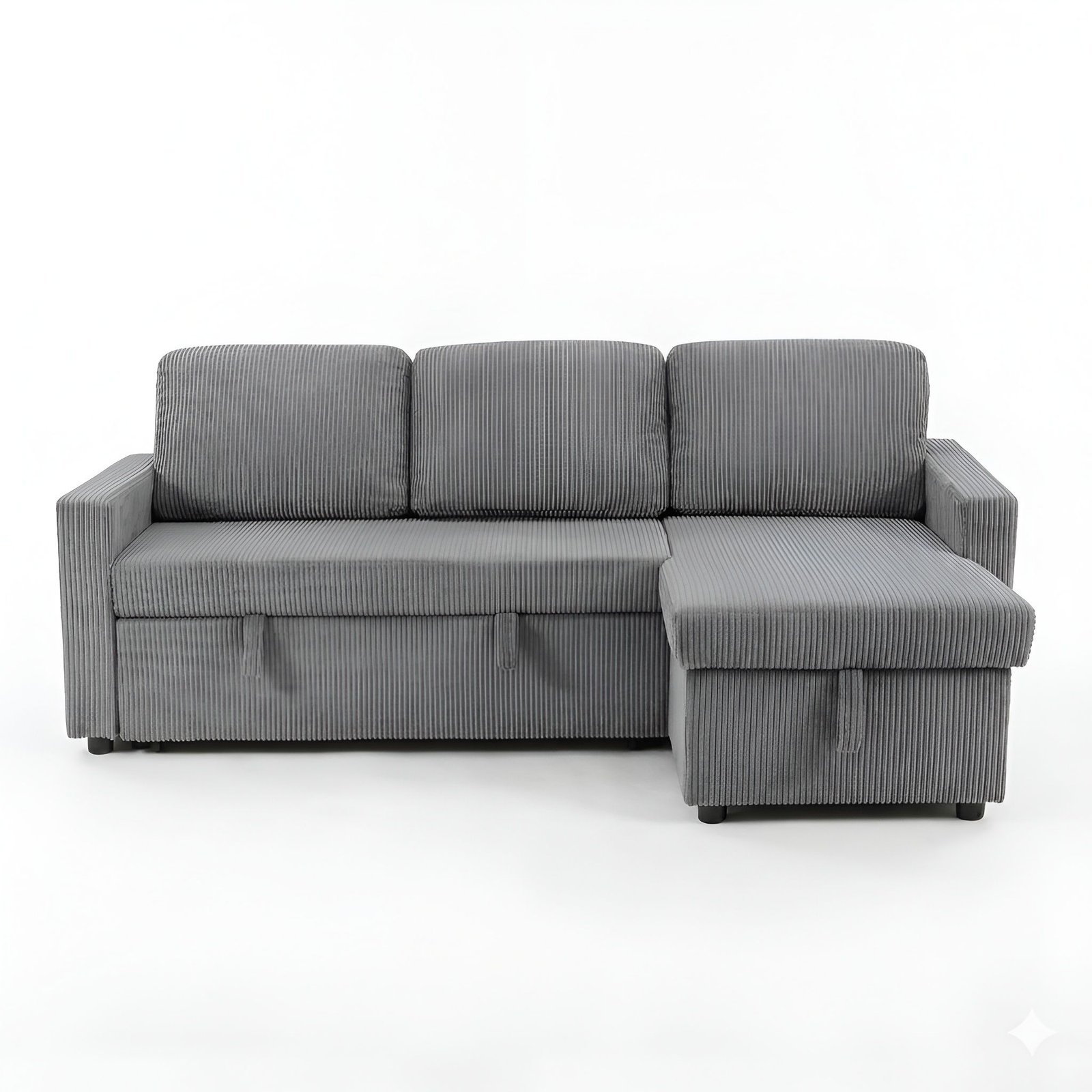 Tommy Gray Convertible Sectional Sofa Bed - Image 3