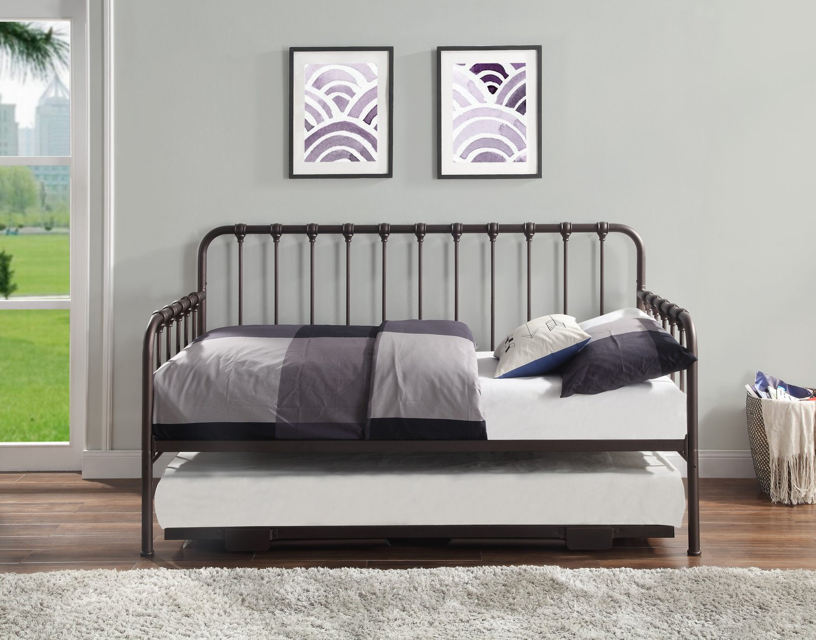 4983DZ-NT - Black Daybed with Lift-up Trundle - Image 2