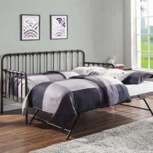 4983DZ-NT - Black Daybed with Lift-up Trundle